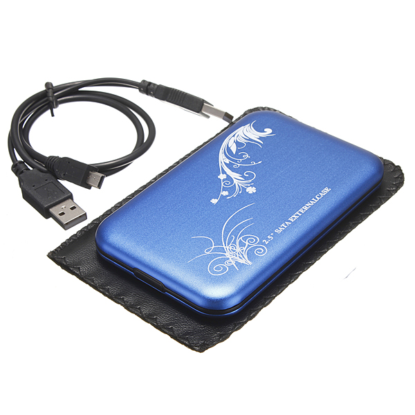 new portable slim enclosure flower usb 2.0 2.5" sata hdd laptop desktop hard drive disk case box enclosure external