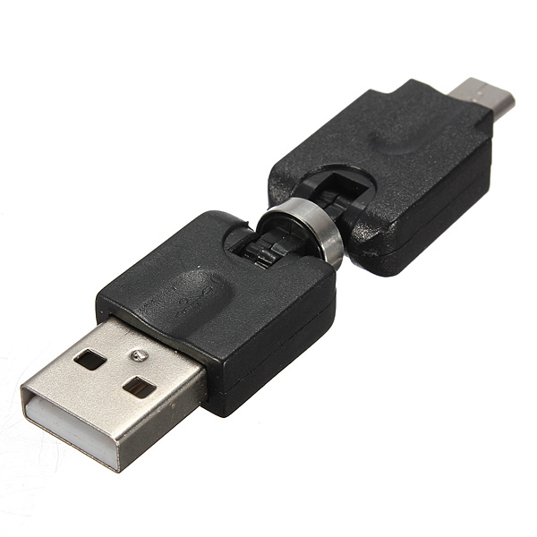 new usb 2.0 a male to micro usb male adapter converter 360 rotation extension