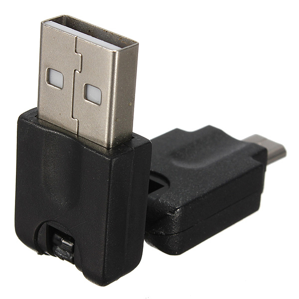 new usb 2.0 a male to micro usb male adapter converter 360 rotation extension