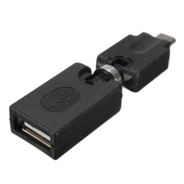 new usb 2.0 female to micro usb male 360 rotation extension adapter converter