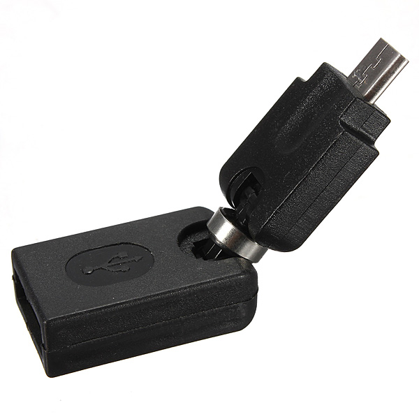 new usb 2.0 female to micro usb male 360 rotation extension adapter converter