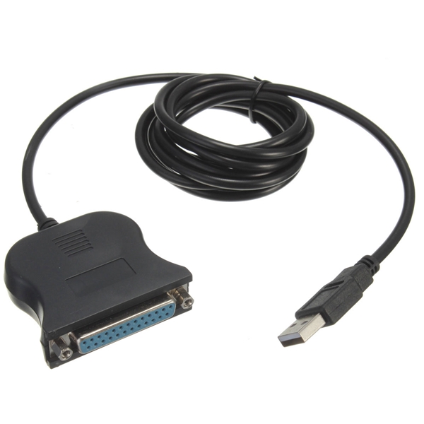 usb to 25 pin db25 female ieee 1824 parallel printer lpt adapter print converter cable 2m win98/ 2000/ xp/ vista/ win 7