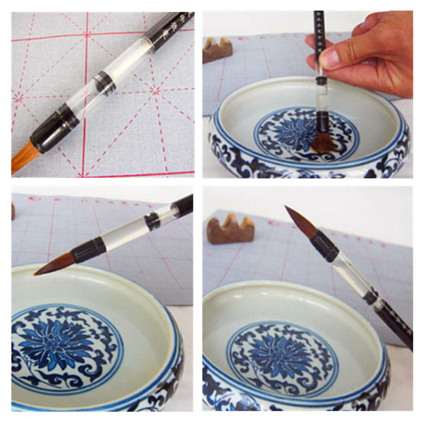 1 pc piston water brush chinese japanese calligraphy pen