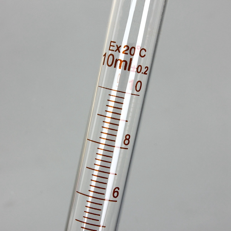 10ml profession graduated glass measuring cylinder chemistry lab spout measure
