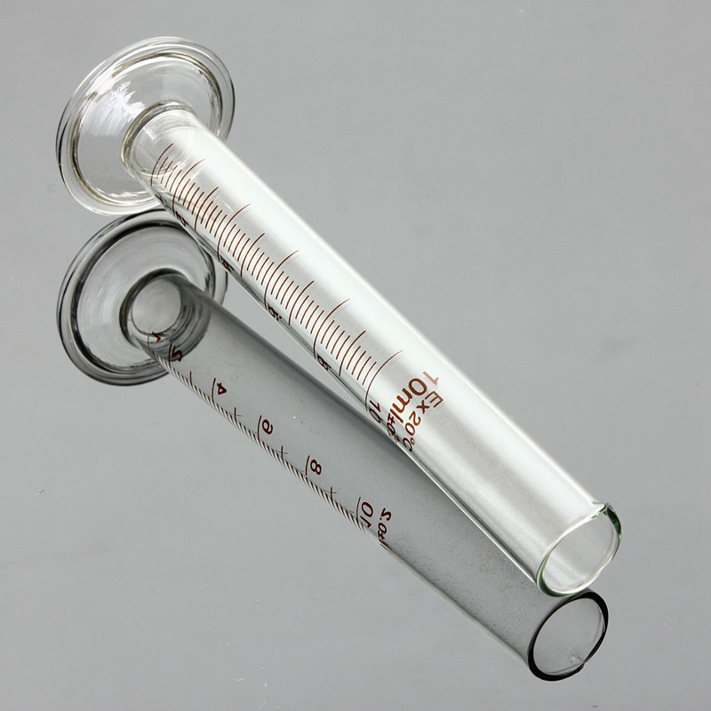 10ml profession graduated glass measuring cylinder chemistry lab spout measure