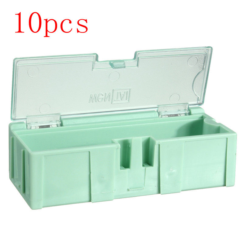 10pcs excellent quality neweast 75*31.5*21.5mm smt smd plastic electronic component parts case laboratory storage box tool