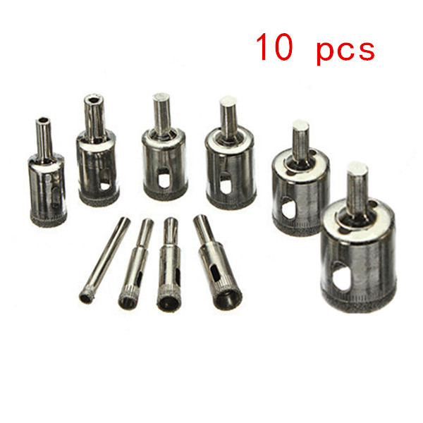 10pcs/set brand new 6-30mm diamond holesaw tile ceramic glass slate porcelain marble drill bits 10pcs/set brand new 6-30mm diamond holesaw tile ceramic glass slate porcelain marble drill bits