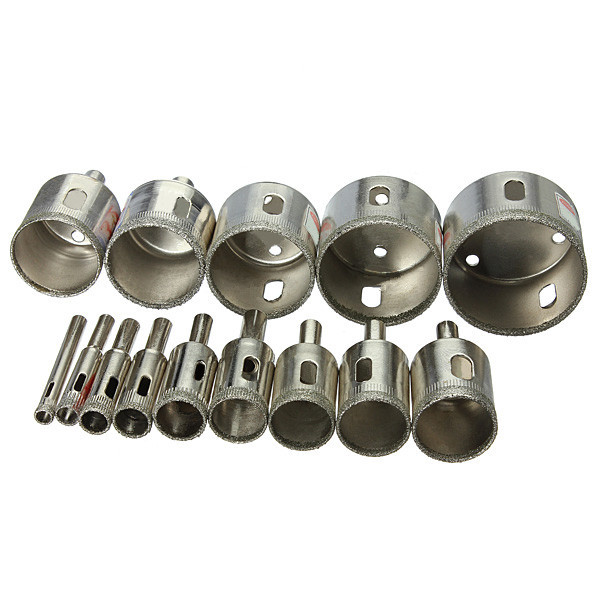 10pcs/set brand new 6-30mm diamond holesaw tile ceramic glass slate porcelain marble drill bits
