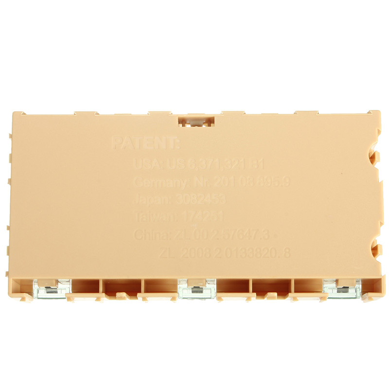 10pcs whole yellow kit smt smd components boxes electronic laboratory storage box storage case 125x63x21.5mm