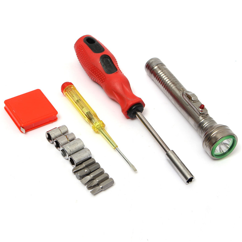 17pcs 135 * 375mm household composition tool universal hex socket screwdriver bits pliers set kit diy repair tools