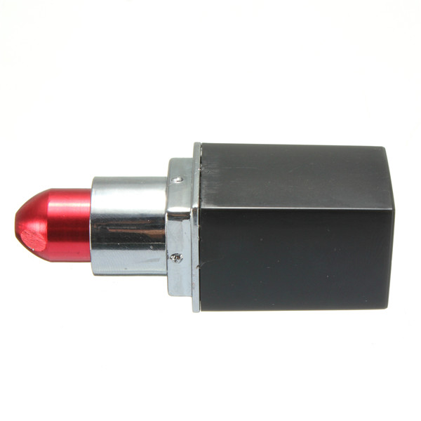 1pc red lipstick portable smoking pipes metal tobacco weed pipe magic novelty gift for men/women hookah grinder