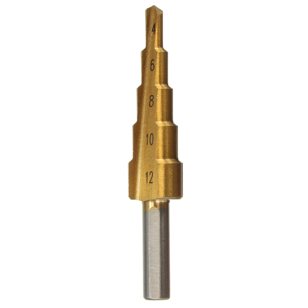 1pcs 4-12mm the pagoda shape metal steel step drill bit hss triangle shank pagoda hole cutter cut tool a single pack