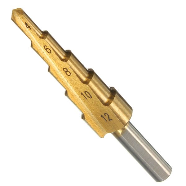 1pcs 4-12mm the pagoda shape metal steel step drill bit hss triangle shank pagoda hole cutter cut tool a single pack