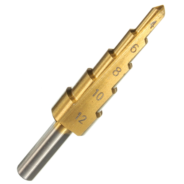 1pcs 4-12mm the pagoda shape metal steel step drill bit hss triangle shank pagoda hole cutter cut tool a single pack