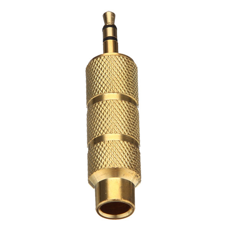 2015 5pcs/lot 3.5mm 1/8 male to 6.5mm 1/4 female stereo av audio adapter converter plug