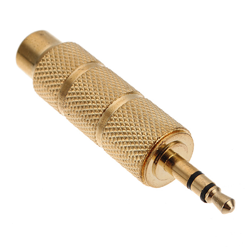 2015 5pcs/lot 3.5mm 1/8 male to 6.5mm 1/4 female stereo av audio adapter converter plug