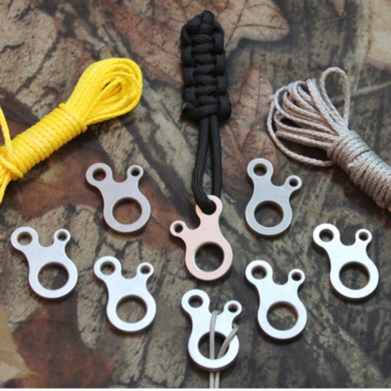 2015 brand new 3 hole edc survival buckle multi-purpose cnc stainless outdoor knotting