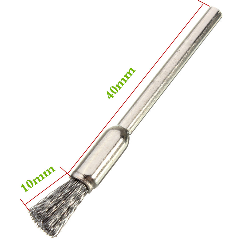 2015 brand new top selling 10pcs/set 5mm wire brush wheel cup clean brass & steel & nylon for dremel rotary tools