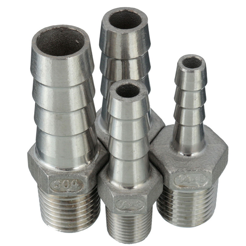 2015 new arrival 1/4" male thread pipe tube fitting x barb hose tail connector stainless steel npt household tools