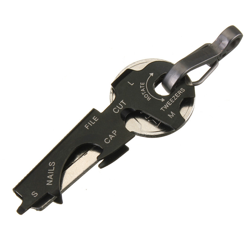 2015 new arrival 8-in-1 keychain gadget utility key ring edc multi-function pocket tool survival