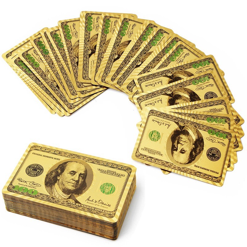 2015 new arrival poker 24k gold playing cards - bridge size - regular index 2015 new arrival poker 24k gold playing cards - bridge size - regular index