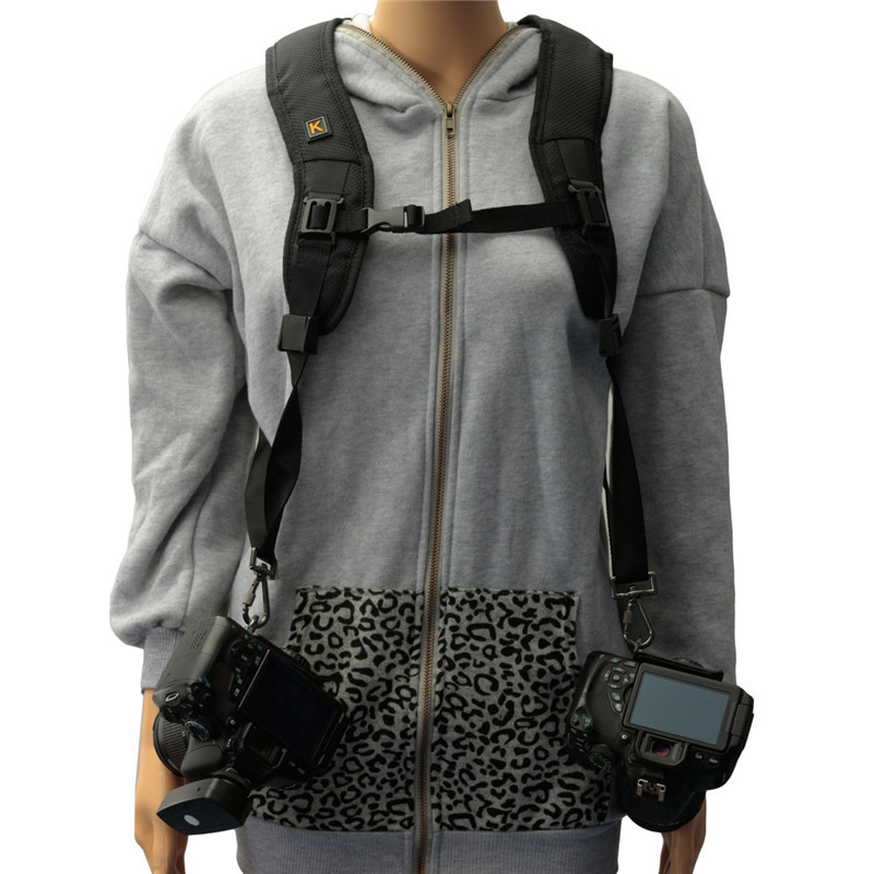 2015 new arrival universal portable double convenient dual sling belt for digital camera