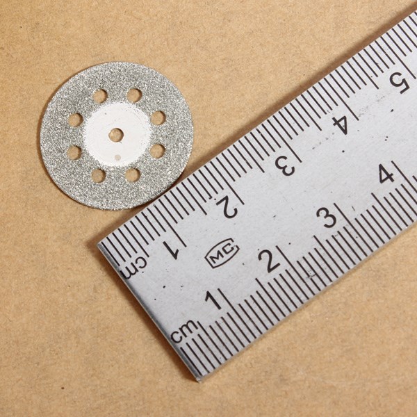 22mm 5pcs carbon steel mini diamond cutting discs tools + 1 mandrel for dremel