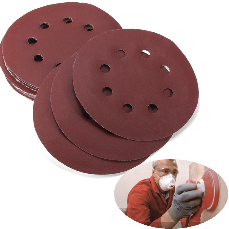 25pcs/set mix grit sanding disc hook loop sandpaper sand sheets 8 holes 25pcs/set mix grit sanding disc hook loop sandpaper sand sheets 8 holes