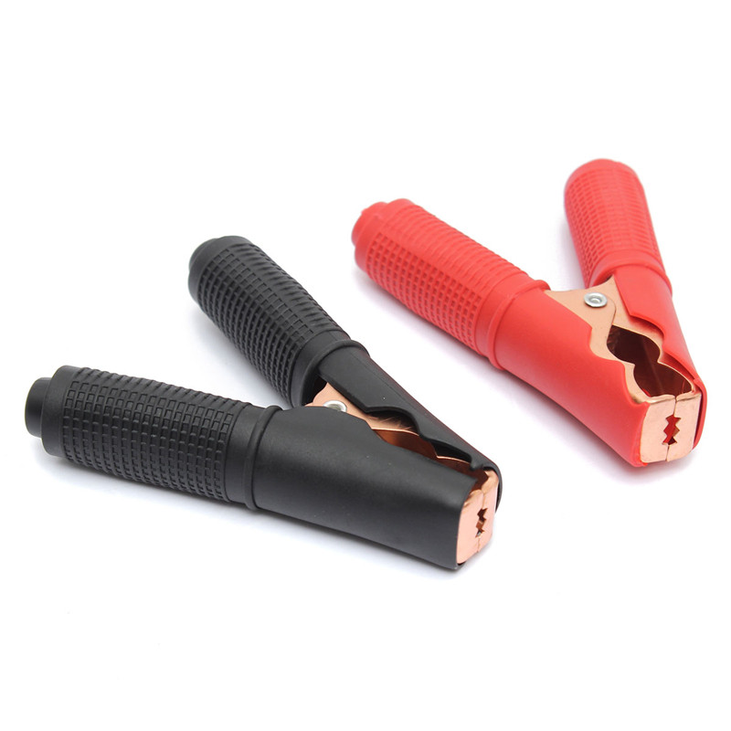 2pcs 90mm 100a plastic crocodile alligator car battery clips clamps red + black excellent quality 2pcs 90mm 100a plastic crocodile alligator car battery clips clamps red + black excellent quality