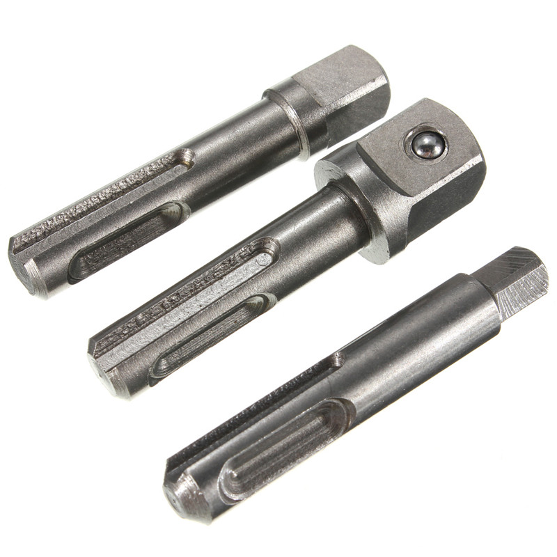 3pcs/set sds drive bit power drill socket driver extension adapters 1/4 3/8 1/2 3pcs/set sds drive bit power drill socket driver extension adapters 1/4 3/8 1/2
