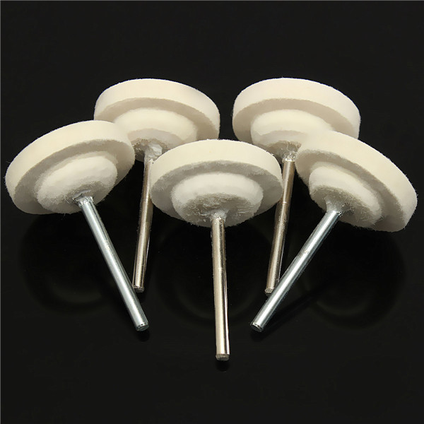 4pcs 25mm t type felt wool polishing head buffing pad wheel tool for dremel rotary