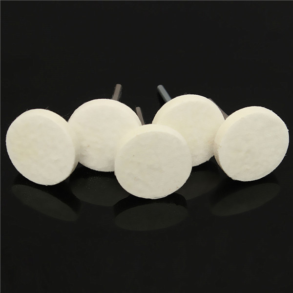 4pcs 25mm t type felt wool polishing head buffing pad wheel tool for dremel rotary