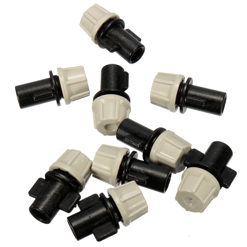 50pcs plastic misting nozzle sprinkler greenhouse flower plant sprinkler nozzles tee for plant flower cooling system