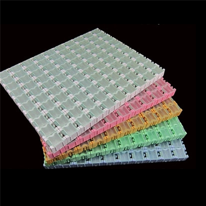 50pcs smt smd electronic components parts box cases patch laboratory storage box plastic five color