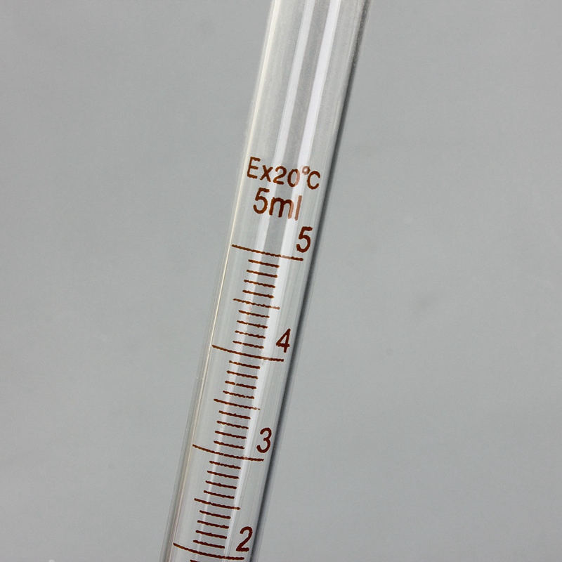 5ml profession graduated glass measuring cylinder chemistry lab spout measure