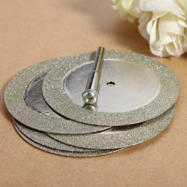 5pcs 50mm diamond cutting discs & drill bit for rotary tool dremel stone blade
