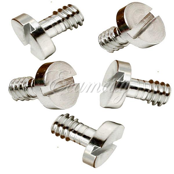 5pcs/lot stainless steel 1/4 inch screws flat head tripod monopod quick release (qr) plate for arca swiss for manfrotto camera