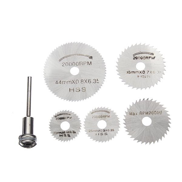 6pcs/lot circular hss saw blades set for dremel rotary tool saw disc wheel blade new