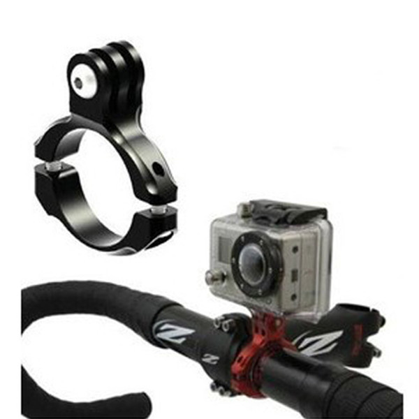 aluminum 31.8mm bike bicycle standard handlebar clamp mount adapter for gopro hd hero 1 2 3 3+ 4 camera accessories