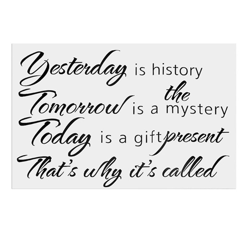 art diy decor yesterday is history art quote paper removable wall sticker decal home living room bedroom wallpaper