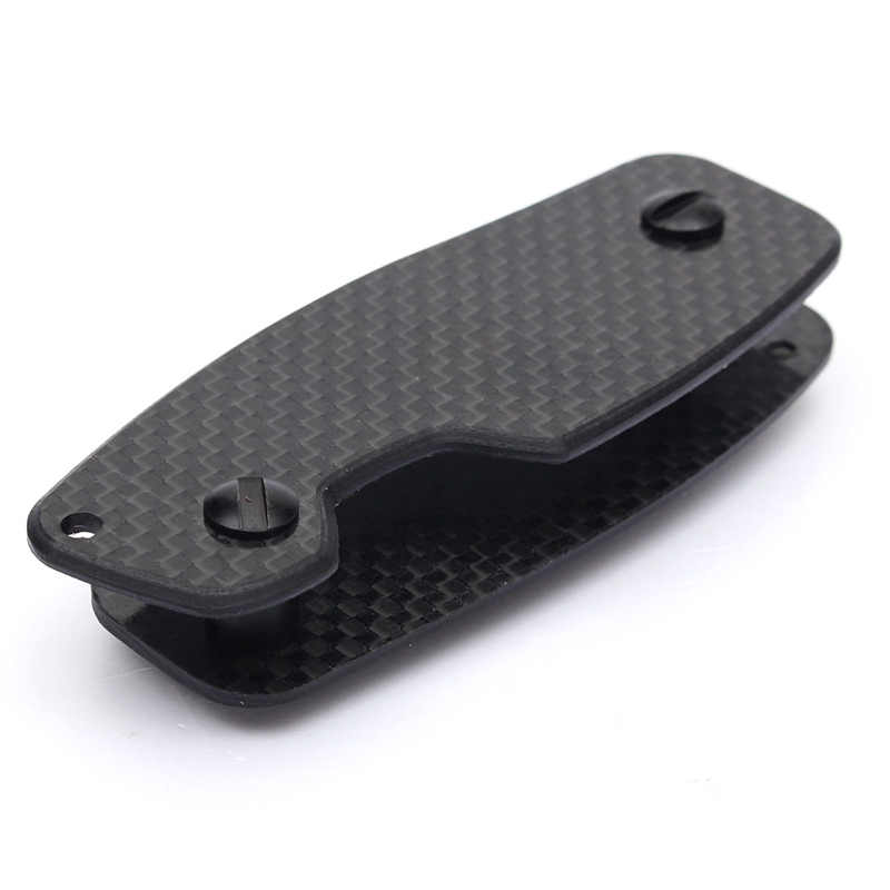 beautiful design black color carbon fiber key clip key holder organizer clip folder keychain edc pocket tool