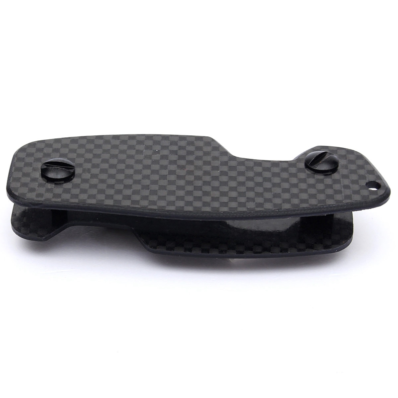 beautiful design black color carbon fiber key clip key holder organizer clip folder keychain edc pocket tool