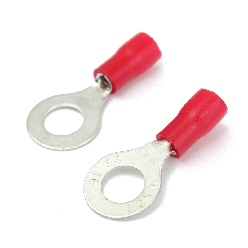 best promotion!! 10pcs red rubber pvc terminals insulated ring connector rc 0.5-1.5mm 22-16awg