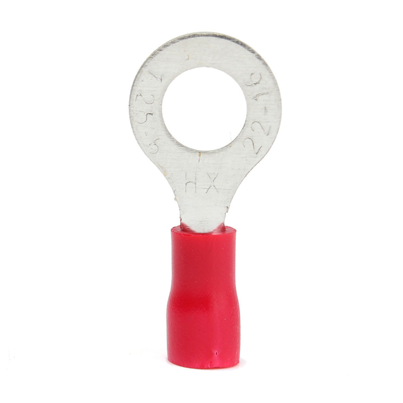 best promotion!! 10pcs red rubber pvc terminals insulated ring connector rc 0.5-1.5mm 22-16awg