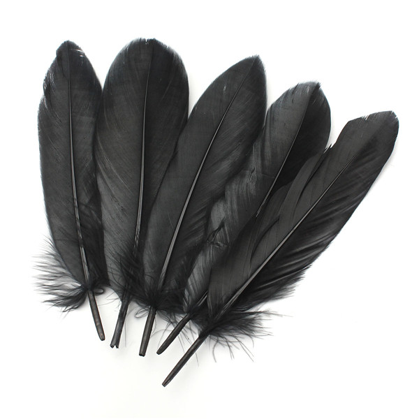 best promotion black 50pcs/lot natural feather goose 15-20cm for craft/ hats/floral arrangement material accessories best promotion black 50pcs/lot natural feather goose 15-20cm for craft/ hats/floral arrangement material accessories