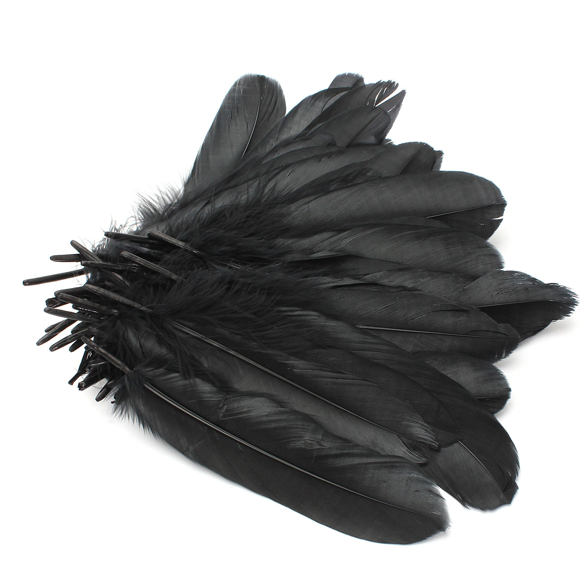 best promotion black 50pcs/lot natural feather goose 15-20cm for craft/ hats/floral arrangement material accessories