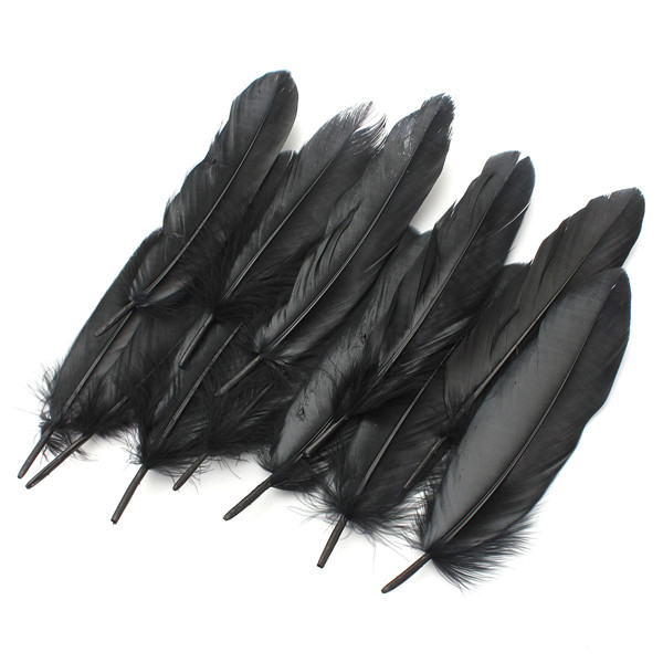 best promotion black 50pcs/lot natural feather goose 15-20cm for craft/ hats/floral arrangement material accessories