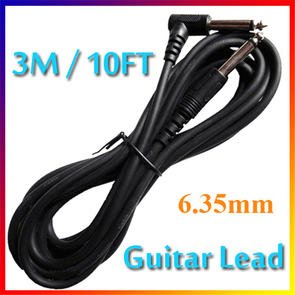 black 1/4 electric guitar amp lead cord electro bass instrument patch cable plug guitar amplifier parts 3meters 10ft black 1/4 electric guitar amp lead cord electro bass instrument patch cable plug guitar amplifier parts 3meters 10ft