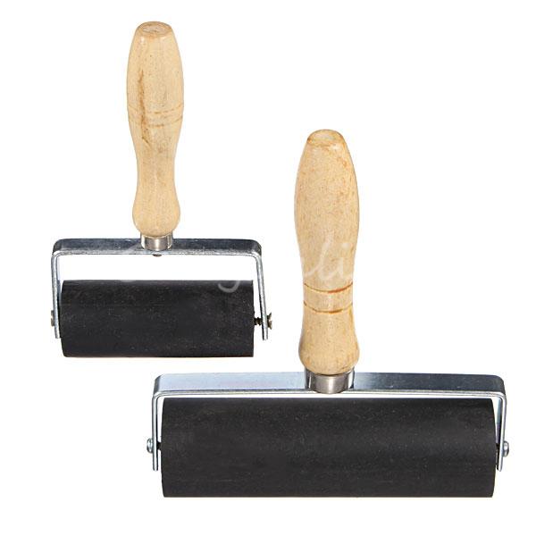 black brayer ink wall paint painting roller art stamping printmaking tool 6.5 11cm decoration wooden handle