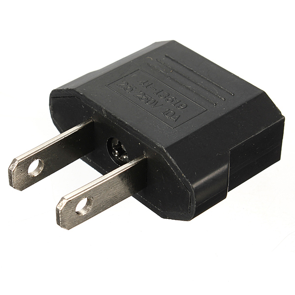 black european euro eu to us usa travel charger adapter plug outlet converter